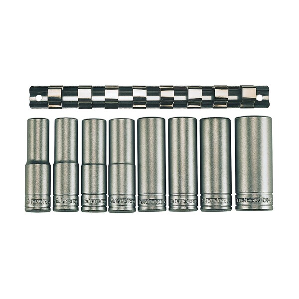 M1208-6 - 8 Piece Deep 1/2" Drive 6 Point Metric Socke